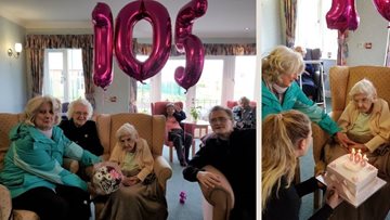 Centenarian celebrates 105th birthday at Redcar care home